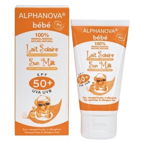 Tubo de Crema de protección solar muy alta con embalaje de cartón