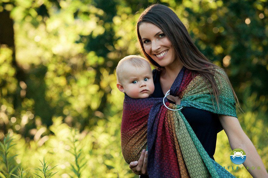 Bandolera Jacquard / LITTLE FROG / Lovely Black Rainbow - talla S