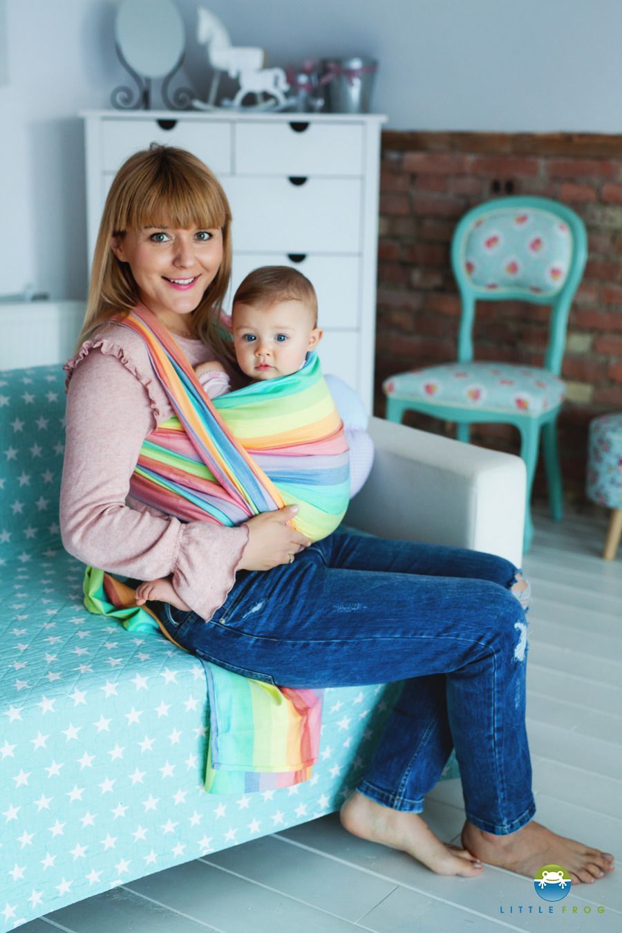 Fular tejido Sarga/ LITTLE FROG / Bamboo Spectrolite - talla 6