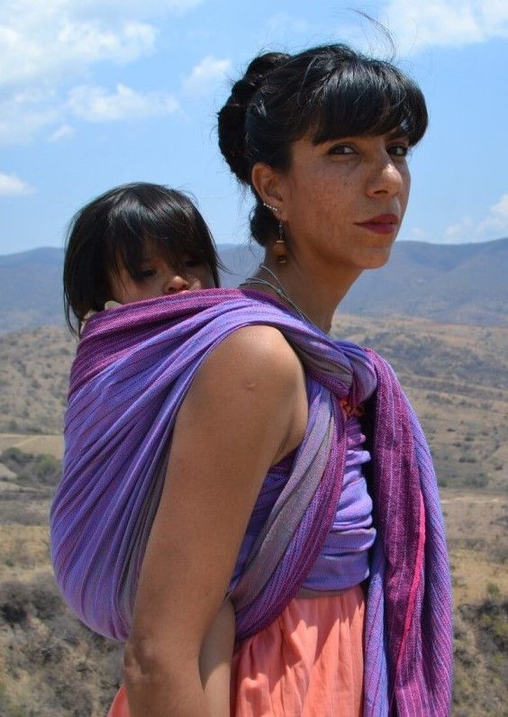 Fular tejido Tafetán/ INDAJANI / Basaa Violeta - talla 6