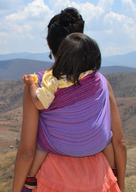Fular tejido Tafetán/ INDAJANI / Basaa Violeta - talla 6
