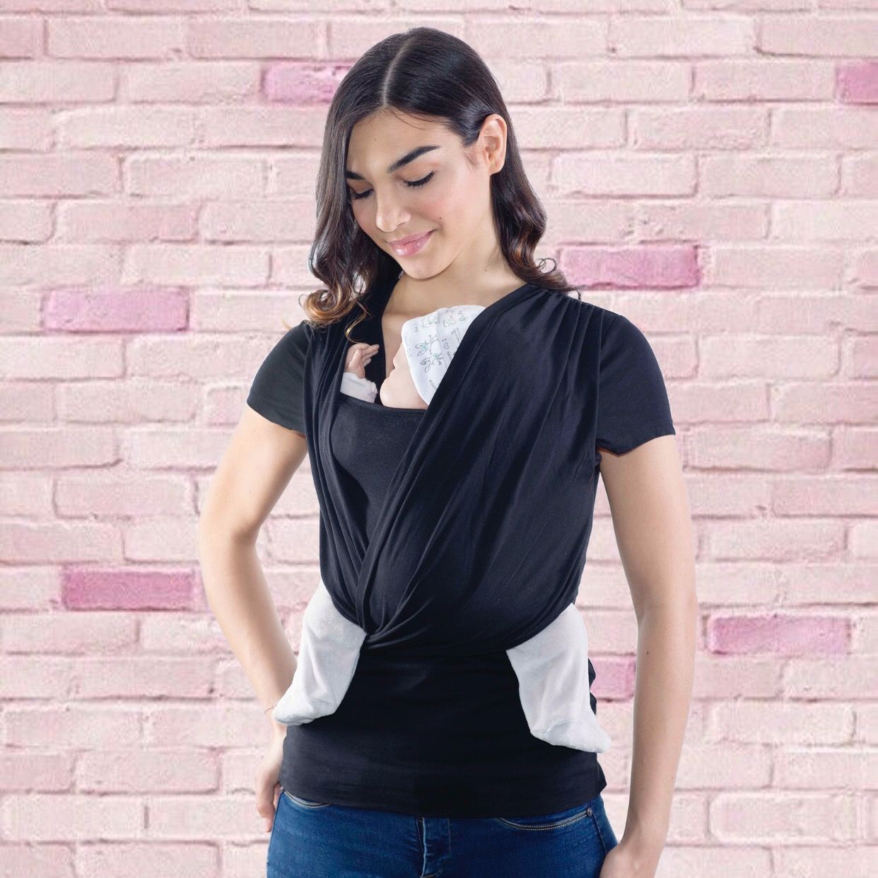 Camiseta de porteo / QUOKKABABY / Negro modelo 2018
