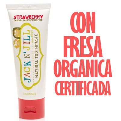 Tubo de pasta de dientes sabor fresa