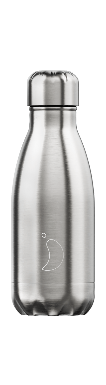 botella de acero inoxidable gris