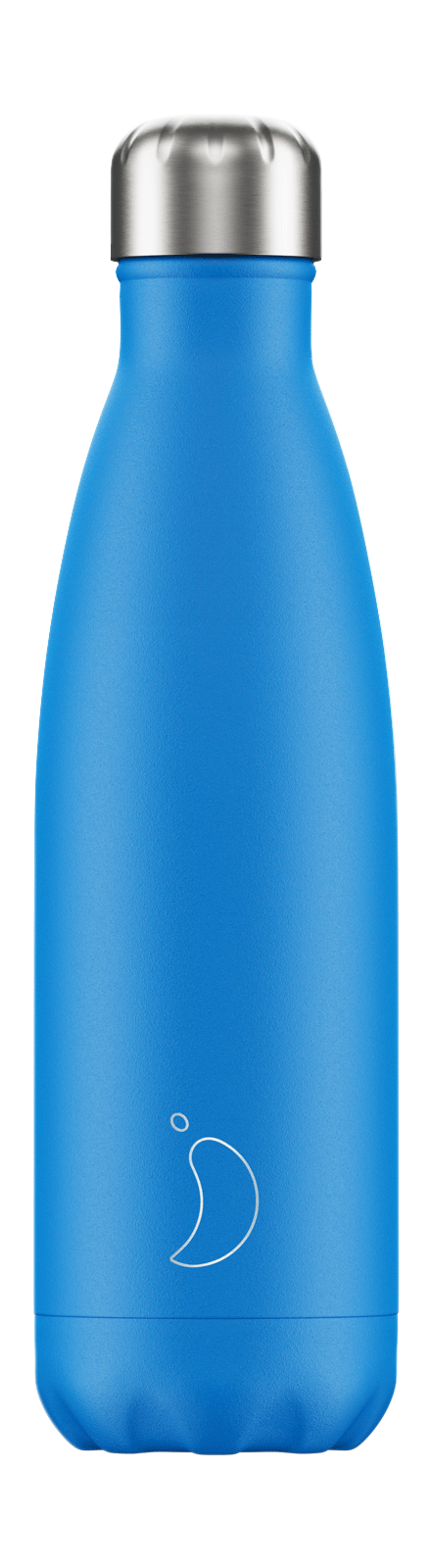 botella de acero inoxidable de color azul neon 500 ml. de capacidad