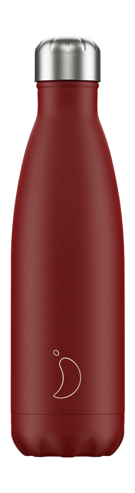 botella de acero inoxidable de color roja mate 500 ml. de capacidad