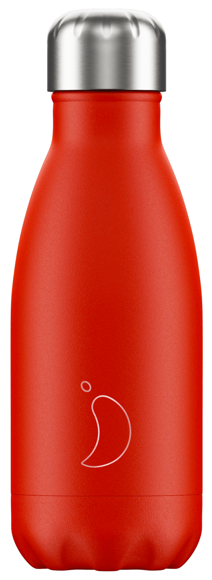 botella de acero inoxidable de color rojo neon 260 ml. de capacidad