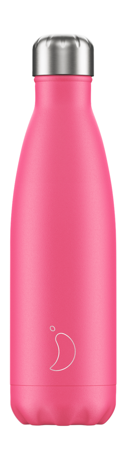 botella de acero inoxidable de color rosa neon 500 ml. de capacidad