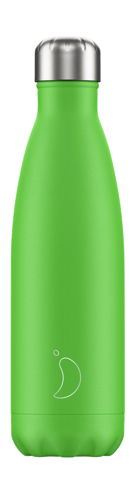 botella de acero inoxidable de color verde neon 500 ml. de capacidad
