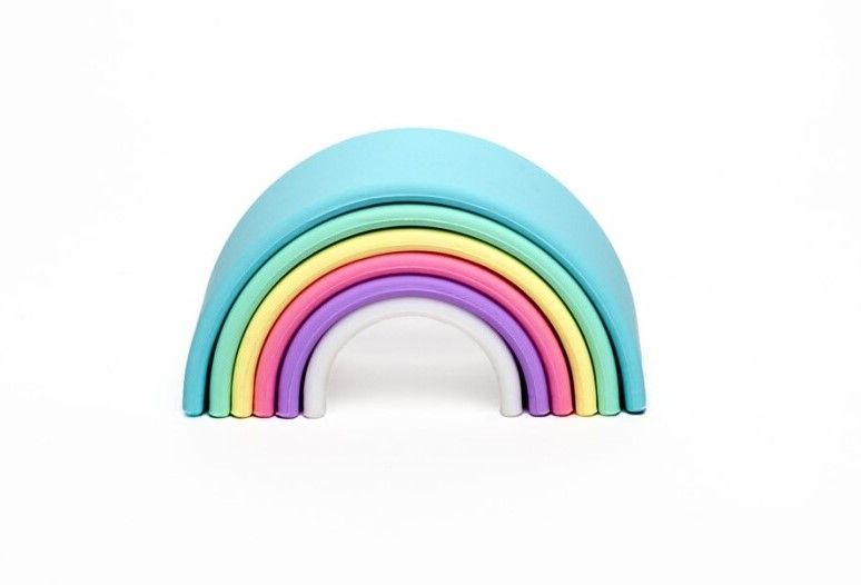 Arco Iris de silicona de 6 piezas colores pastel