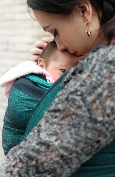Fular tejido Sarga/ YARO / Newborn Emerald Black - Talla 6