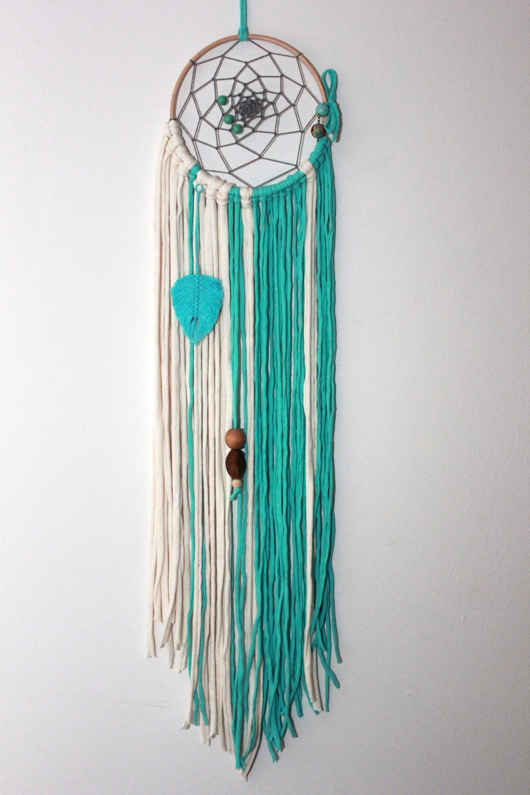 Artesanas / ilO handmade / Atrapasueños AQUARIUS (aro 17 cm.)