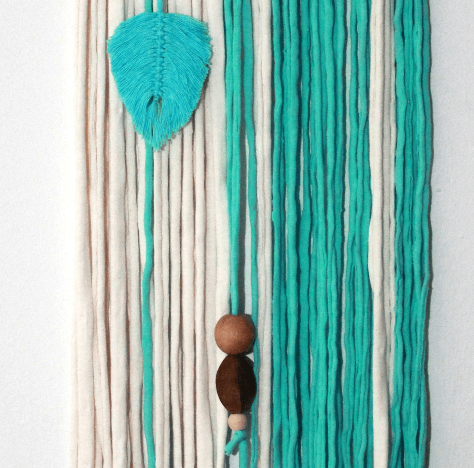 Artesanas / ilO handmade / Atrapasueños AQUARIUS (aro 17 cm.)