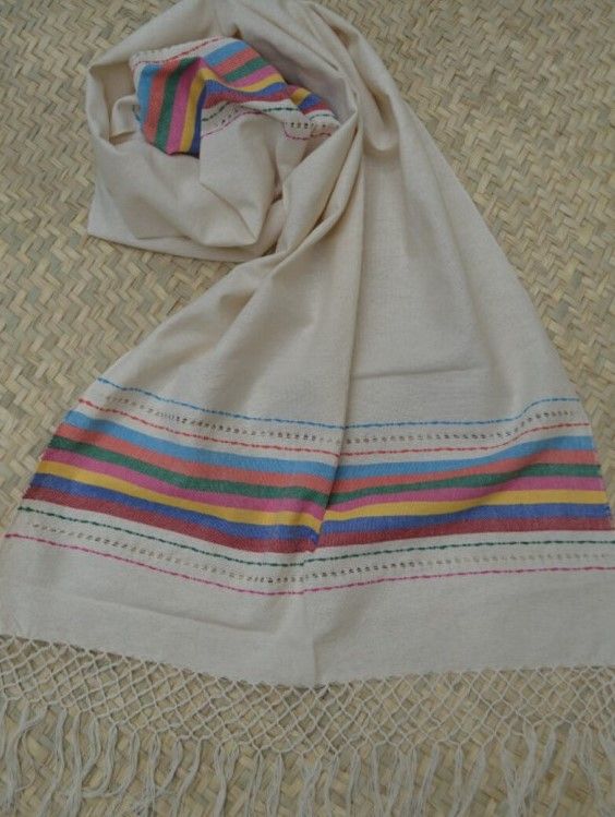 Rebozo Tafetán / INDAJANI / Arcoiris Natural- Talla S
