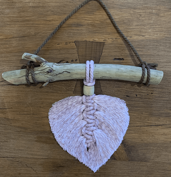 Artesanas / ilO handmade / Hoja Macramé Pequeña Rosa Palma