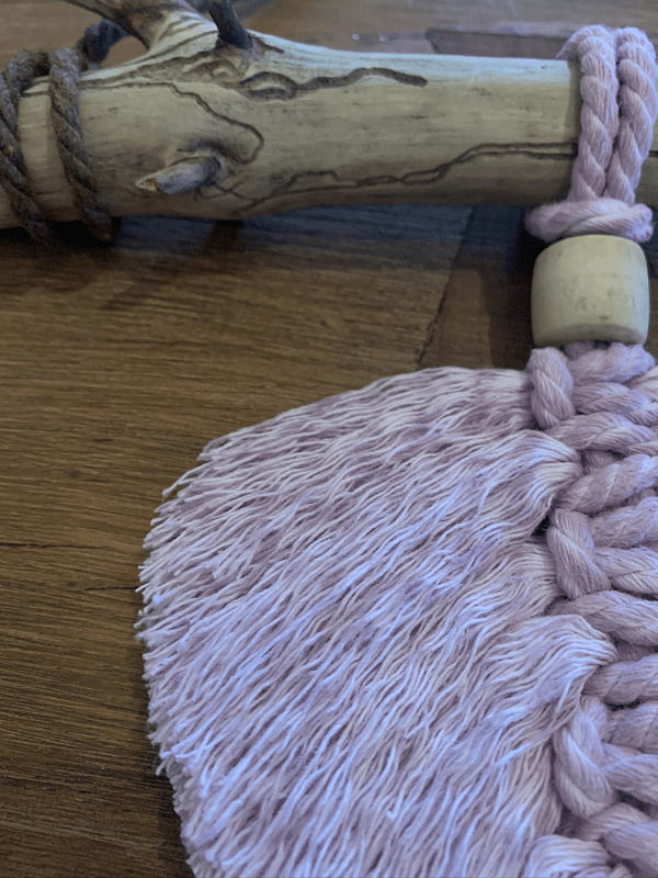 Artesanas / ilO handmade / Hoja Macramé Pequeña Rosa Palma