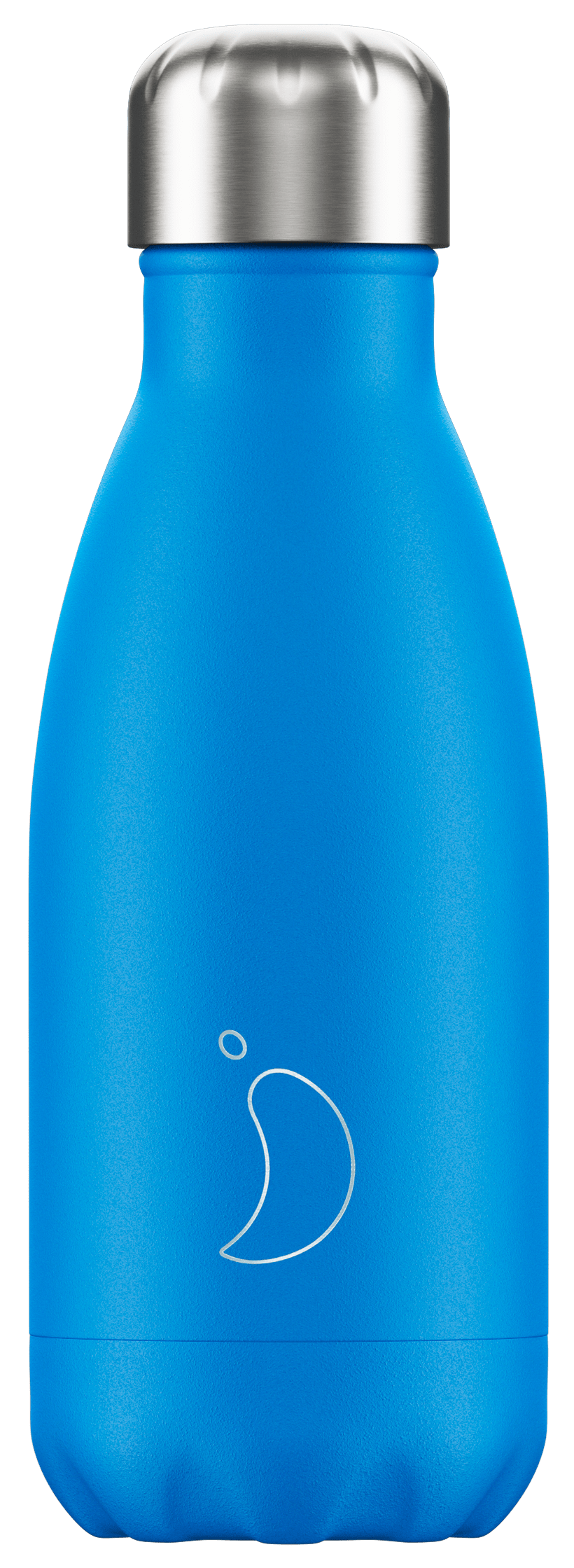 botella térmica reutilizable marca Chilly color azul neón de 260 ml.