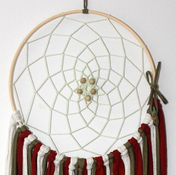 Artesanas / ilO handmade / Atrapasueños COLUMBA (aro 26 cm.)