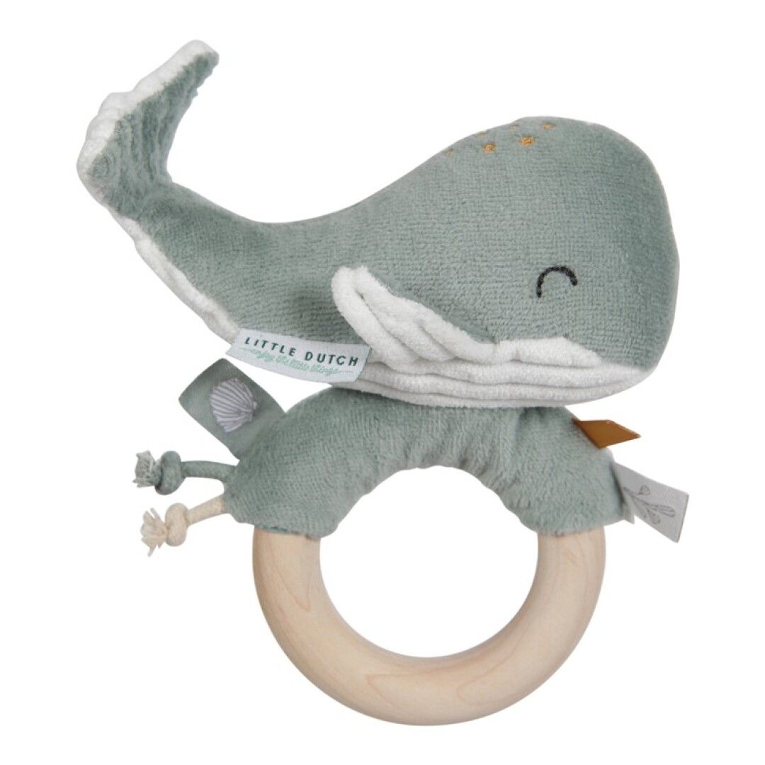 Juguetes / LITTLE DUTCH / Sonajero Ballena Ocean Menta