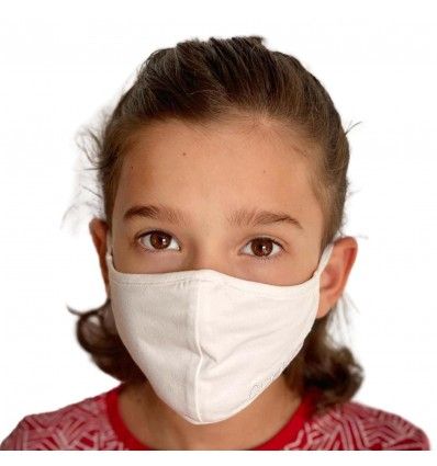 Mascarilla Higiénica Antibacterial / QUOKKABABY - SILVADUR / Infantil Blanca