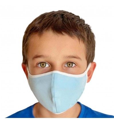 Mascarilla Higiénica Antibacterial / QUOKKABABY - SILVADUR / Infantil Azul