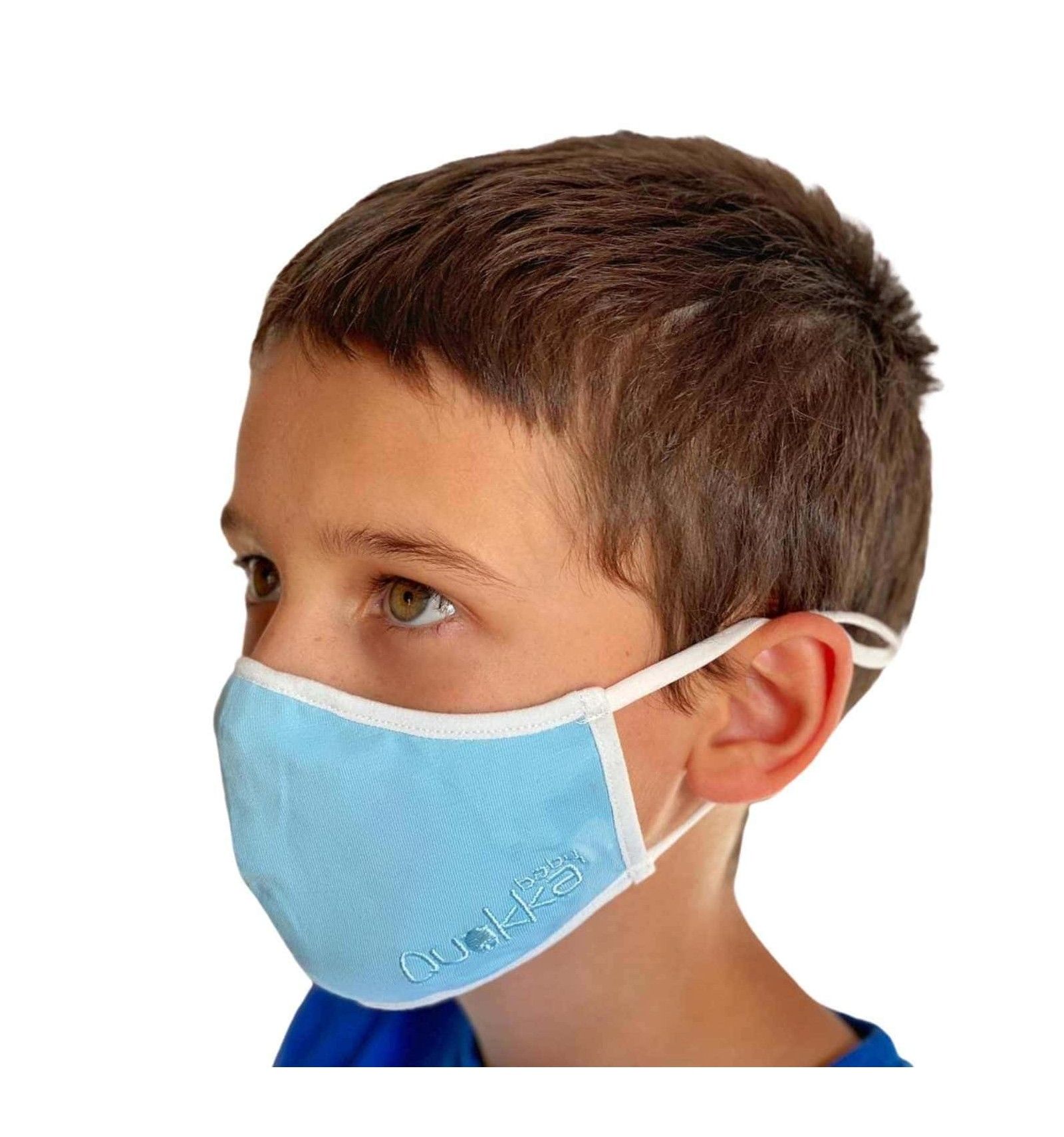 Mascarilla Higiénica Antibacterial / QUOKKABABY - SILVADUR / Infantil Azul
