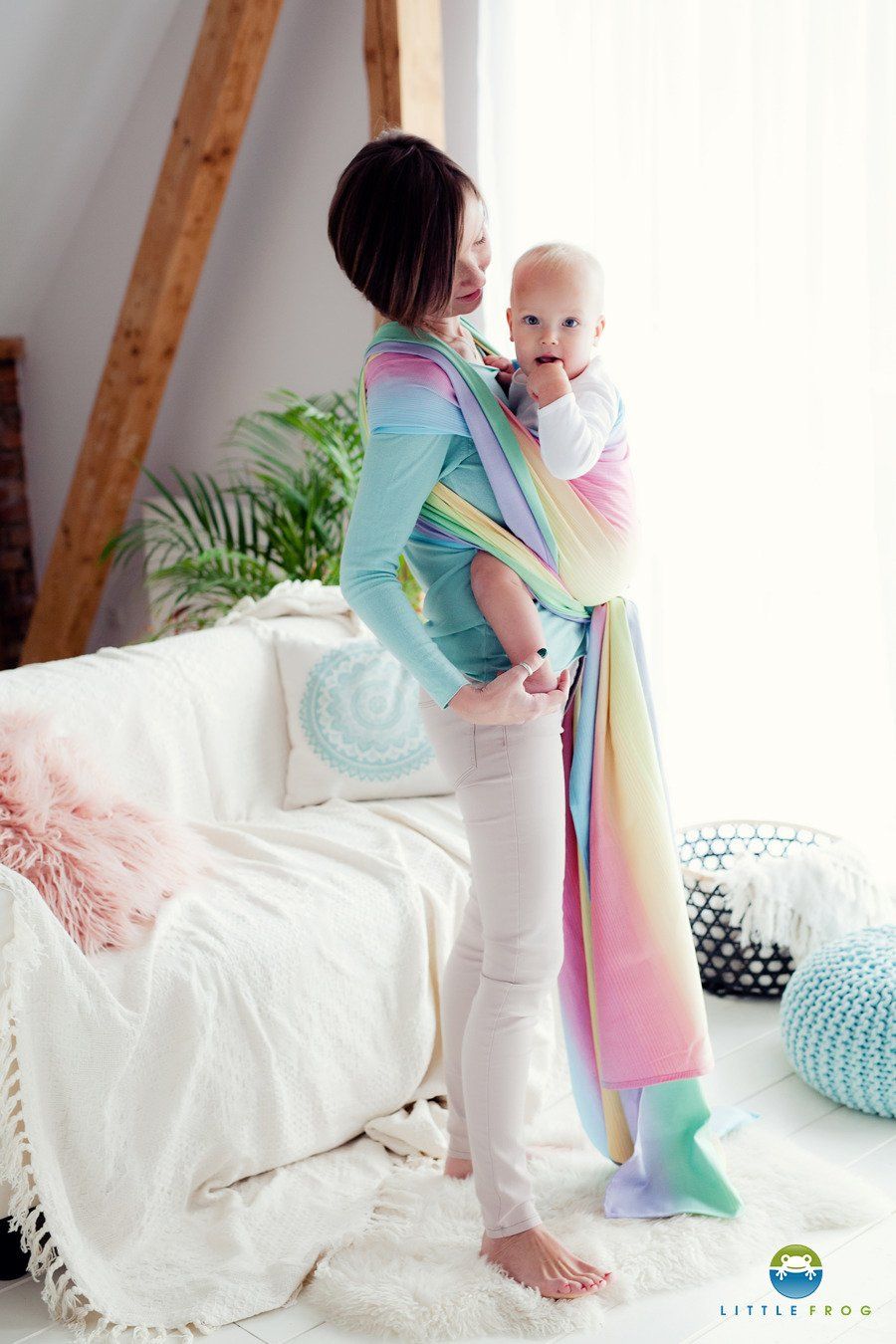 Fular tejido Sarga/ LITTLE FROG / Bamboo Tourmaline - talla 6
